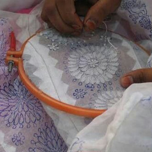 This chikankari embroidery technique has been practised for centuries, with each piece representing a blend of cultural and artistic influences; Image credits: Pinterest